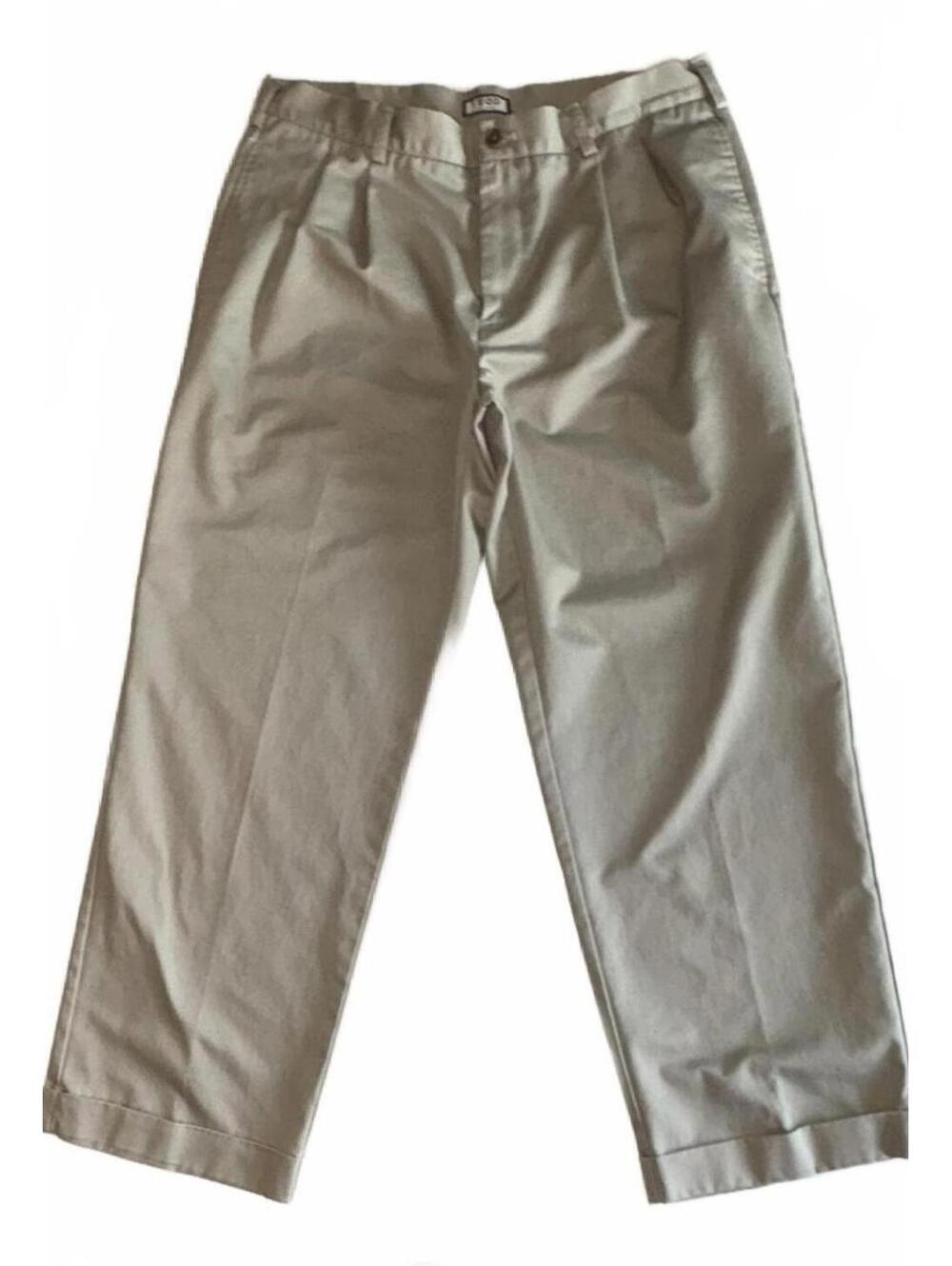 Men's Vintage -Izod- 100% Cotton Cuffed Pants, Size 36 X 30